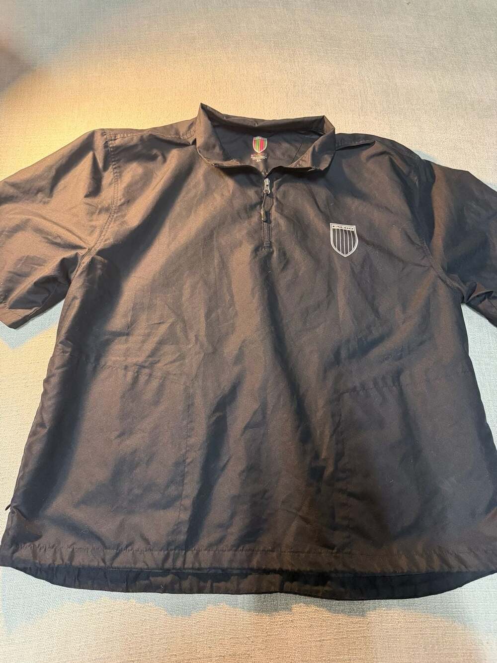 Faldo Claret & Green Short Sleeve 1/4 Zip Golf Windbreaker Pullover
